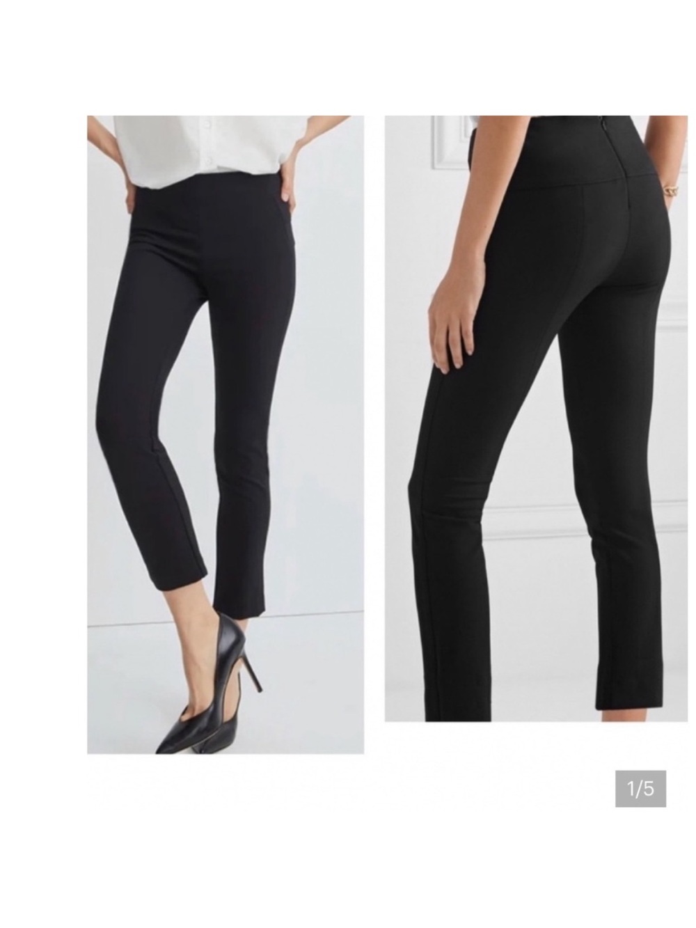 Veronica Beard Black Slim Crop Pants 6